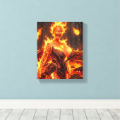 Vuur Elementaal Canvas Afdruk (Insitu (Houten vloer))