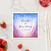 Vuur en ijs bruiloft | Blauwe en rode Waterverf Servetten (Insitu)