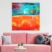 Vuur en ijs canvas afdruk (Insitu (Woonkamer))