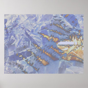 Vuur en ijs, digitaal abstract poster