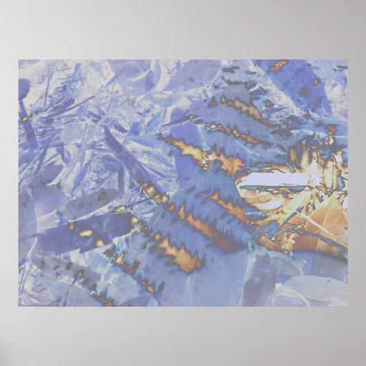 Vuur en ijs, digitaal abstract poster (Voorkant)