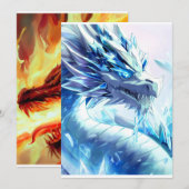 Vuur en Ijs Dragon Ai Art Kaart (Voorkant / Achterkant)