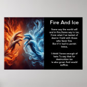 Vuur en ijs: een handbereik poster (Voorkant)