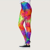 [Vuur en ijs] Helderbuisregenboog-Stropdas-kleurst Leggings (Links)