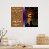 Vuur en ijs met Posters van het Ocean silhouette (Keuken)