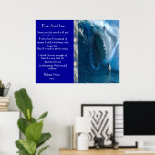 Vuur en ijs met Posters van het Ocean silhouette (Thuiskantoor)