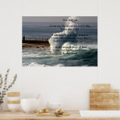 Vuur en ijs over grote golven poster (Keuken)