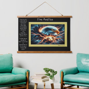 Vuur en ijs Stormy Majesteit Eagles Hangend Wandkleed