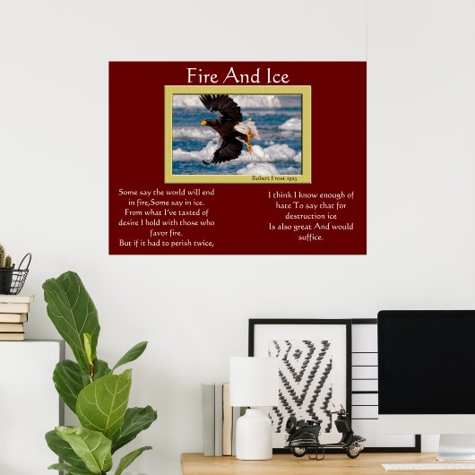 Vuur- en ijsbalkadelaars boven sneeuwPosters Poster (Thuiskantoor)