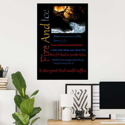 Vuur- en ijsbestrijding poster (Thuiskantoor)