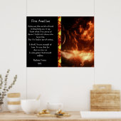 Vuur- en IJslandse Oranje ruimtevaartPosters Poster (Keuken)