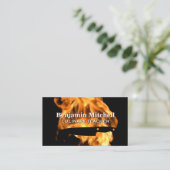 Vuur en mes visitekaartje (Staand voorkant)
