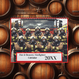 Vuur en moed: brandweerman 20XX Kalender