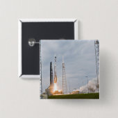 Vuur- en rooksignaal vierkante button 5,1 cm (Voorkant /achterkant)