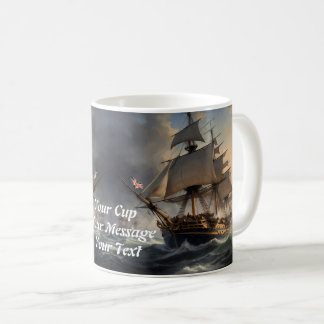 Vuur en schuim: het Engelse oorlogsschip van 1805 Koffiemok