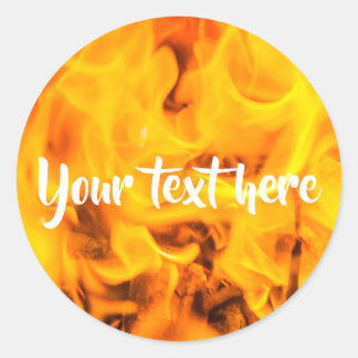 Vuur en vlammen ronde sticker