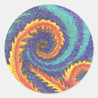 "VUUR EN WATER" RONDE STICKER