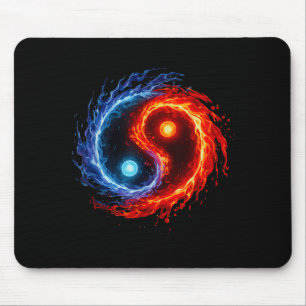 Vuur En Water Yin Yang Symbool Balans Tai Chi Ener Muismat