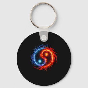 Vuur En Water Yin Yang Symbool Balans Tai Chi Ener Sleutelhanger