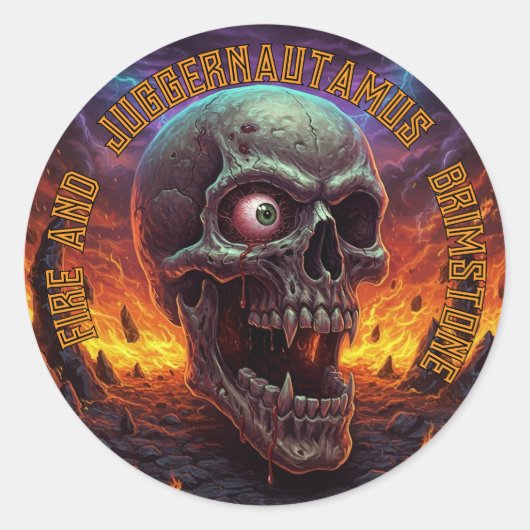 VUUR EN ZWAVEL STICKER (Voorkant)