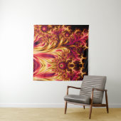 Vuur Fractals Levendig Hypnotiserend Cool Trippy Wandkleed (In Situ (horizontaal))