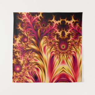 Vuur Fractals Levendig Hypnotiserend Cool Trippy Wandkleed