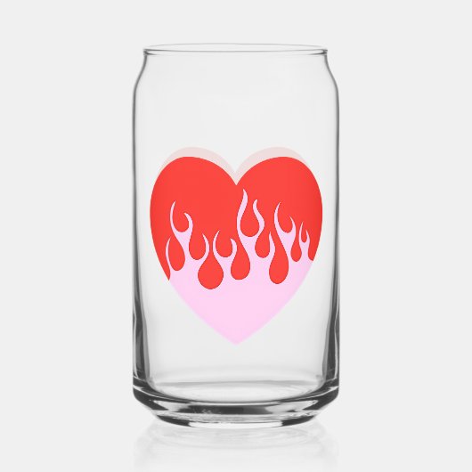 Vuur Hart Blikvorm Glas (Voorkant)
