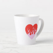 Vuur Hart Latte Mok (Rechterhoek)