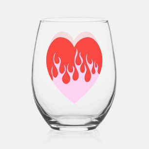 Vuur Hart Wijnglas Zonder Voet