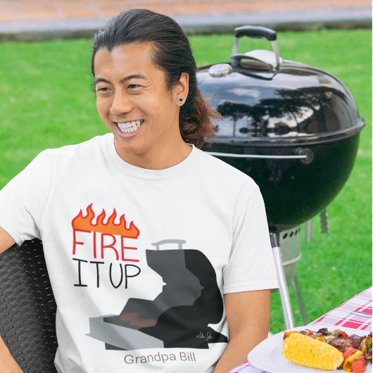 Vuur het omhoog Vlammen & Grill Persoonlijk T-shirt
