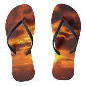 Vuur in de lucht teenslippers (Voetbed)