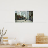 Vuur in derde straat, aardbeving 1906 poster (Keuken)