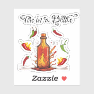 Vuur in een fles sticker