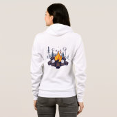 Vuur in het bos | Gezellig en mystiek design | Hoodie (Achterkant volledig)