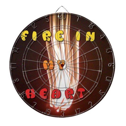 Vuur in mijn hart Art Print Dartbord (Voorkant)