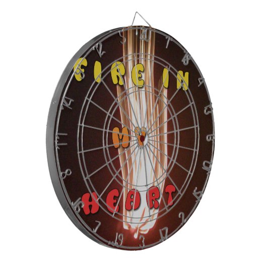Vuur in mijn hart Art Print Dartbord (Voorkant Links)