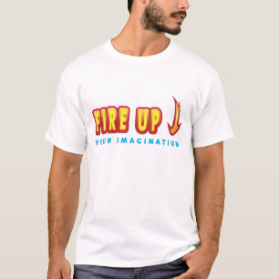 Vuur je verbeelding op t-shirt
