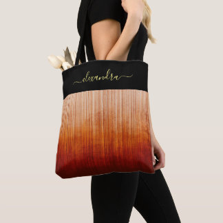 Vuur Kleuren rustieke ombre chic gepersonaliseerde Draagtas
