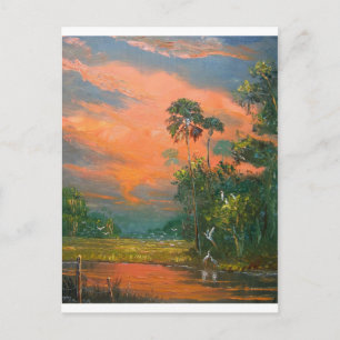 Vuur lucht boven de Pond Briefkaart