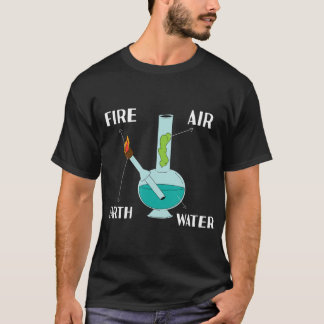 Vuur lucht grondwater Alle elementen in één bong T-shirt