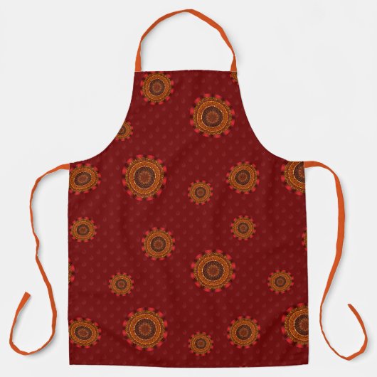 Vuur Mandala All-Over Print Schort (Voorkant)