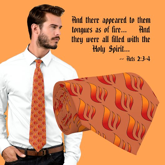 Vuur of tongen van vuur stropdas