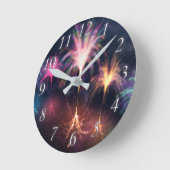 Vuur op de waterklok ronde klok (Hoek)