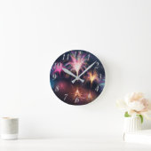 Vuur op de waterklok ronde klok (Huis)