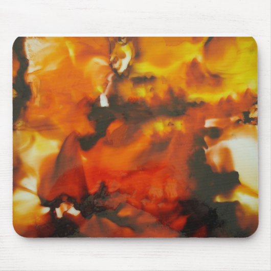 Vuur op glas muismat (Voorkant)