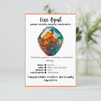 Vuur Opal Crystal Betekenis Kaart
