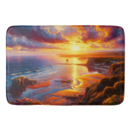 Vuur over de kust badmat