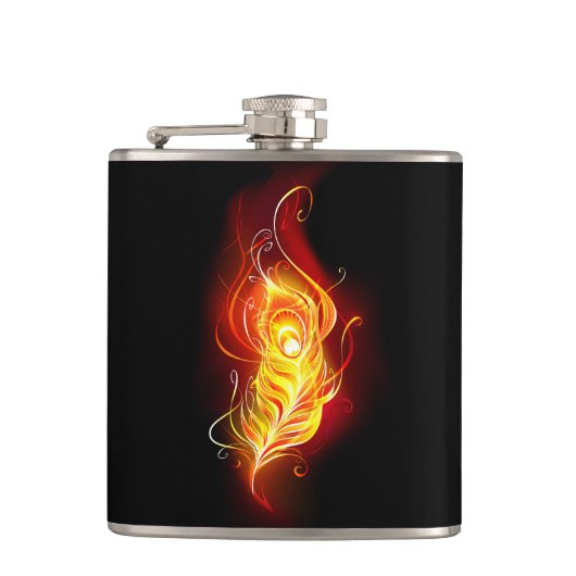 Vuur Paauwenveer Heupfles (Voorkant)