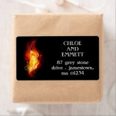 Vuur Pauwveer Etiket (Insitu)