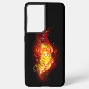 Vuur Pauwveer Samsung Galaxy Hoesje